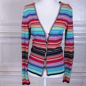 Escada Colorful Viscose/Rayon Vtg 80s Cardigan, 36